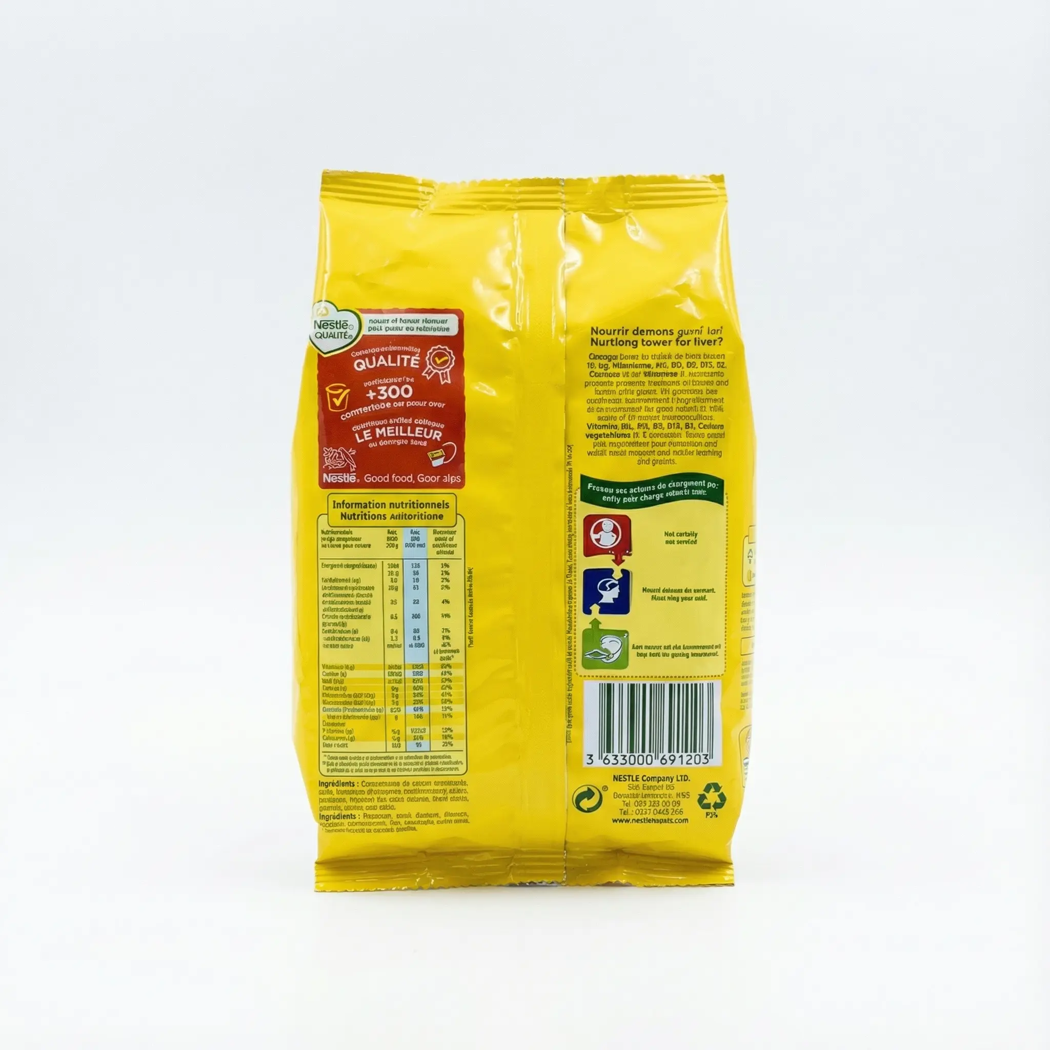 informations nutritionnelles lait en poudre NIDO sachet 350g